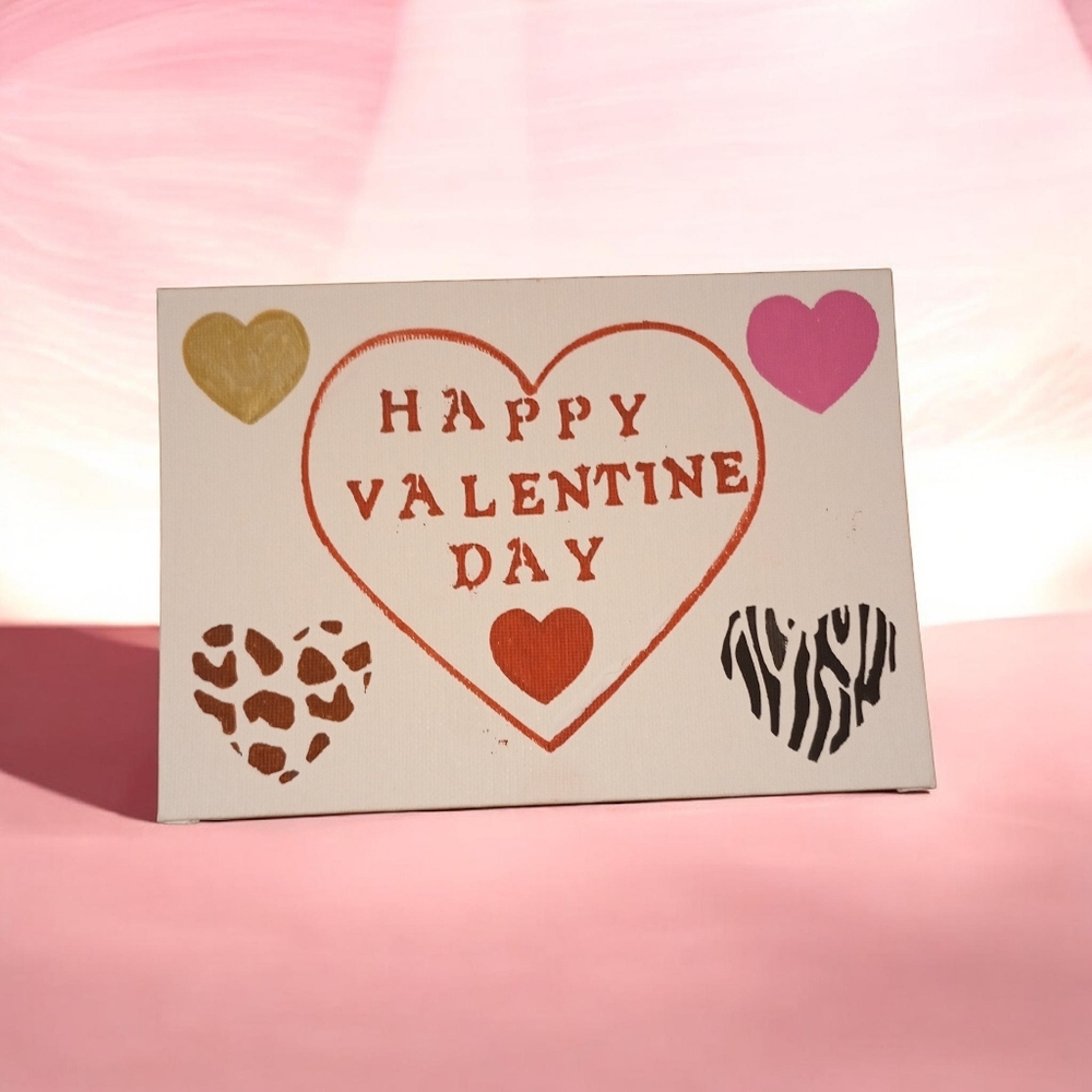 Valentine's hand painted 5X7 canvas picture